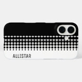 Coques Case-Mate iPhone Soixante inspiré rétro noir et blanc (Verso (horizontal))
