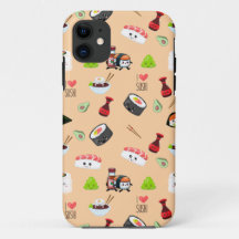 Soja amoureux mignon jaune Kawaii Sushi