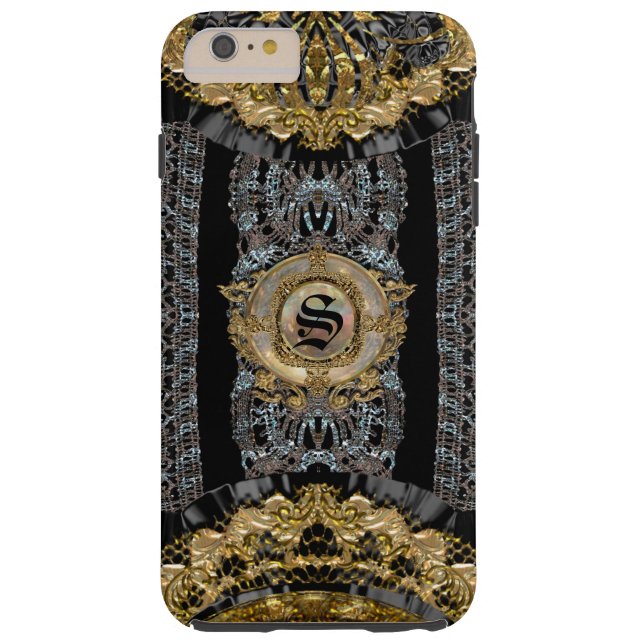Coques Case-Mate iPhone Sojeye plus le vieux monogramme baroque du style (Dos)