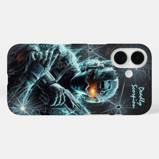 Coques Case-Mate iPhone Soldat futuriste (Verso (horizontal))
