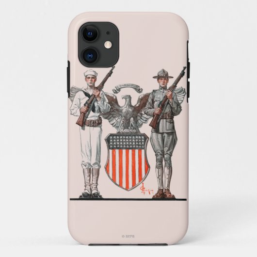 Coques Case-Mate iPhone Soldat, marin et bouclier des États-Unis (Dos)
