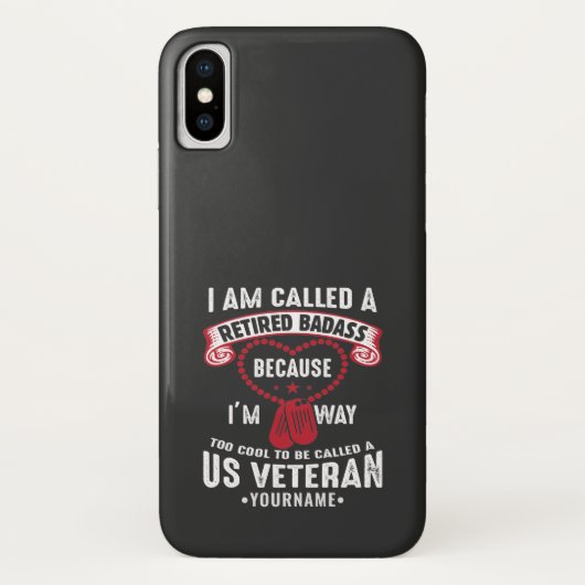 Coques Case-Mate iPhone Soldat retraité d'un Humour vétéran américain (Dos)