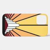 Coques Case-Mate iPhone Soleil Art déco à l'aube (Verso (horizontal))