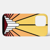 Coques Case-Mate iPhone Soleil Art déco à l'aube (Verso (horizontal))