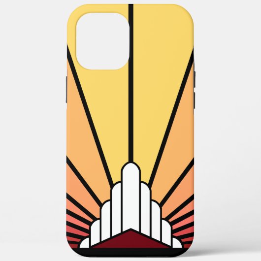 Coques Case-Mate iPhone Soleil Art déco à l'aube (Verso)