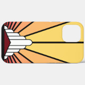 Coques Case-Mate iPhone Soleil Art déco à l'aube (Verso (horizontal))