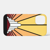 Coques Case-Mate iPhone Soleil Art déco à l'aube (Verso (horizontal))