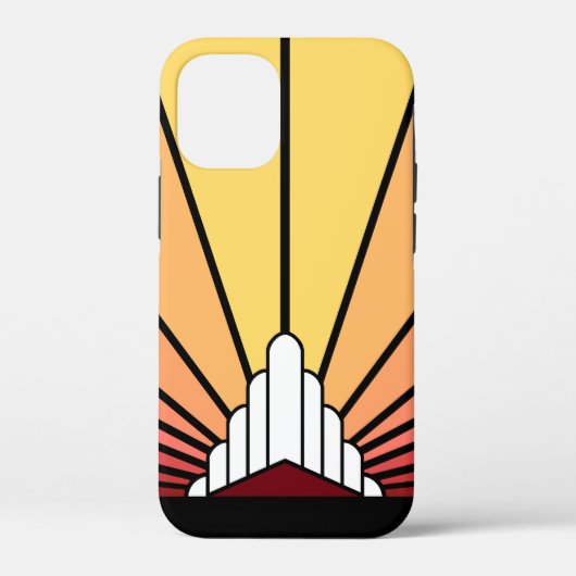 Coques Case-Mate iPhone Soleil Art déco à l'aube (Verso)
