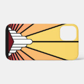 Coques Case-Mate iPhone Soleil Art déco à l'aube (Verso (horizontal))