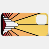 Coques Case-Mate iPhone Soleil Art déco à l'aube (Verso (horizontal))