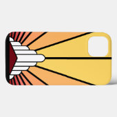 Coques Case-Mate iPhone Soleil Art déco à l'aube (Verso (horizontal))