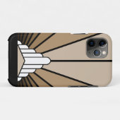 Coques Case-Mate iPhone Soleil Art déco bronzé (Dos (Horizontal))