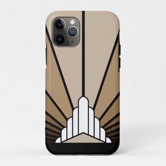 Coques Case-Mate iPhone Soleil Art déco bronzé (Dos)