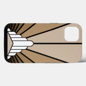 Coques Case-Mate iPhone Soleil Art déco bronzé (Verso (horizontal))