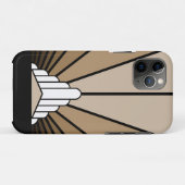 Coques Case-Mate iPhone Soleil Art déco bronzé (Dos (Horizontal))