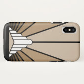 Coques Case-Mate iPhone Soleil Art déco bronzé (Dos (Horizontal))