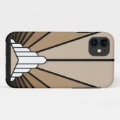 Coques Case-Mate iPhone Soleil Art déco bronzé (Dos (Horizontal))