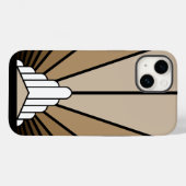 Coques Case-Mate iPhone Soleil Art déco bronzé (Verso (horizontal))