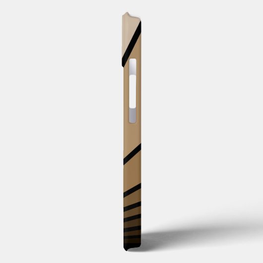 Coques Case-Mate iPhone Soleil Art déco bronzé (Verso / Gauche)