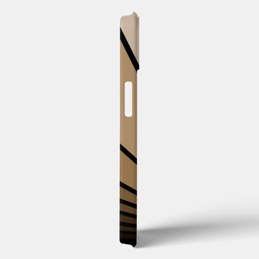 Coques Case-Mate iPhone Soleil Art déco bronzé (Verso / Droite)