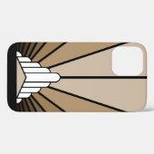 Coques Case-Mate iPhone Soleil Art déco bronzé (Verso (horizontal))