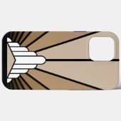 Coques Case-Mate iPhone Soleil Art déco bronzé (Verso (horizontal))