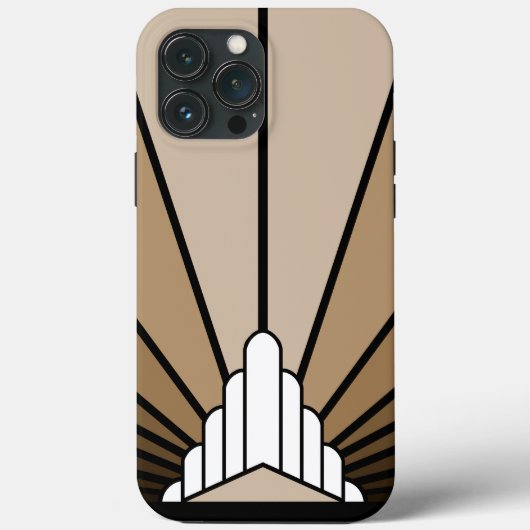 Coques Case-Mate iPhone Soleil Art déco bronzé (Verso)