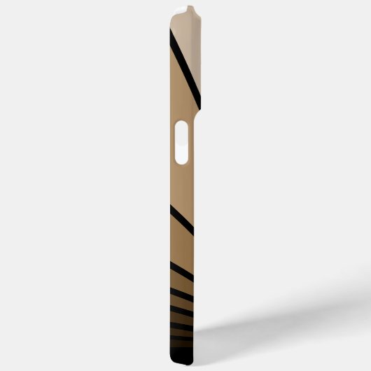 Coques Case-Mate iPhone Soleil Art déco bronzé (Verso / Droite)