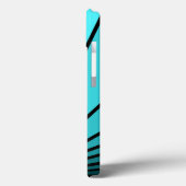 Coques Case-Mate iPhone Soleil Art déco en aqua (Verso / Gauche)