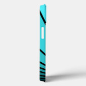 Coques Case-Mate iPhone Soleil Art déco en aqua (Verso / Droite)