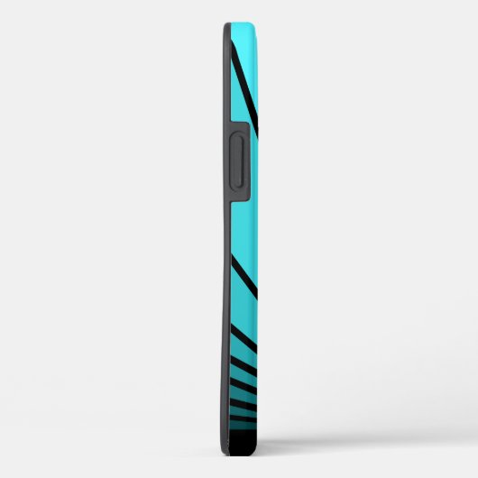 Coques Case-Mate iPhone Soleil Art déco en aqua (Verso / Droite)