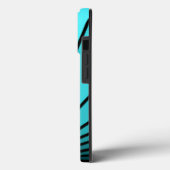 Coques Case-Mate iPhone Soleil Art déco en aqua (Verso / Gauche)