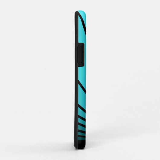 Coques Case-Mate iPhone Soleil Art déco en aqua (Dos/Droite)