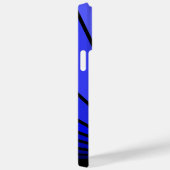 Coques Case-Mate iPhone Soleil Art déco en bleu (Verso / Droite)