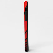 Coques Case-Mate iPhone Soleil Art déco en rouge (Dos/Gauche)