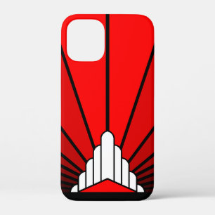 Case-Mate iPhone Case Soleil Art déco en rouge