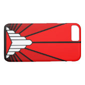 Coques Case-Mate iPhone Soleil Art déco en rouge (Dos (Horizontal))