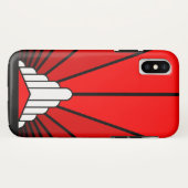 Coques Case-Mate iPhone Soleil Art déco en rouge (Dos (Horizontal))