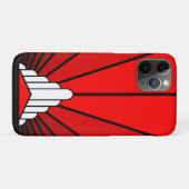 Coques Case-Mate iPhone Soleil Art déco en rouge (Dos (Horizontal))