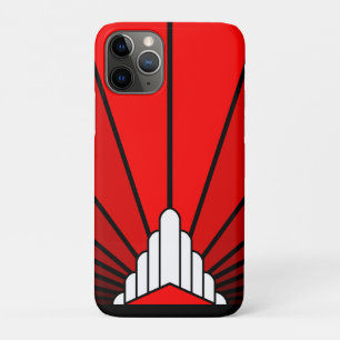 Case-Mate iPhone Case Soleil Art déco en rouge