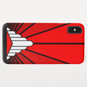 Coques Case-Mate iPhone Soleil Art déco en rouge (Dos (Horizontal))