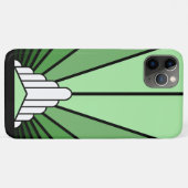 Coques Case-Mate iPhone Soleil Art déco en vert (Dos (Horizontal))