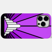Coques Case-Mate iPhone Soleil Art déco en violet (Verso (horizontal))