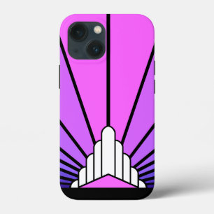 Case-Mate iPhone Case Soleil Art déco en violet & rose