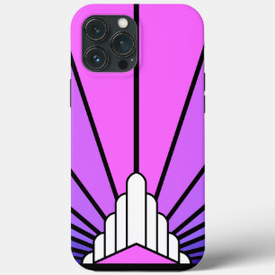 Case-Mate iPhone Case Soleil Art déco en violet & rose