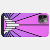 Coques Case-Mate iPhone Soleil Art déco en violet & rose (Dos (Horizontal))