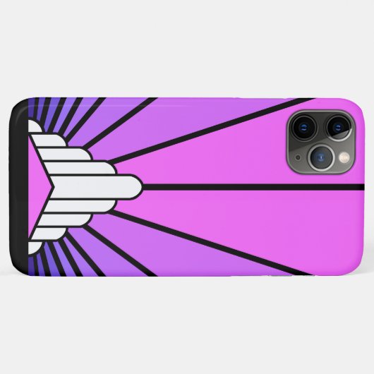 Coques Case-Mate iPhone Soleil Art déco en violet & rose (Dos (Horizontal))