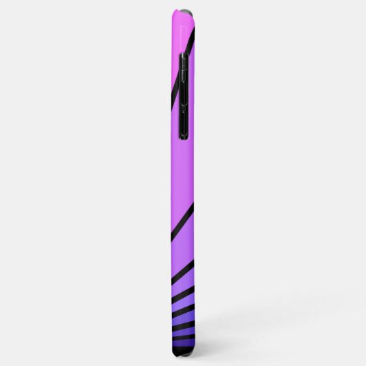 Coques Case-Mate iPhone Soleil Art déco en violet & rose (Dos/Gauche)