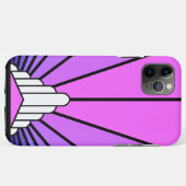 Coques Case-Mate iPhone Soleil Art déco en violet & rose (Dos (Horizontal))
