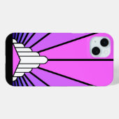 Coques Case-Mate iPhone Soleil Art déco en violet & rose (Verso (horizontal))